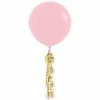 Creative Converting 36" Latex Balloon With Tassel, Girl (1/Pkg) Baby Showers