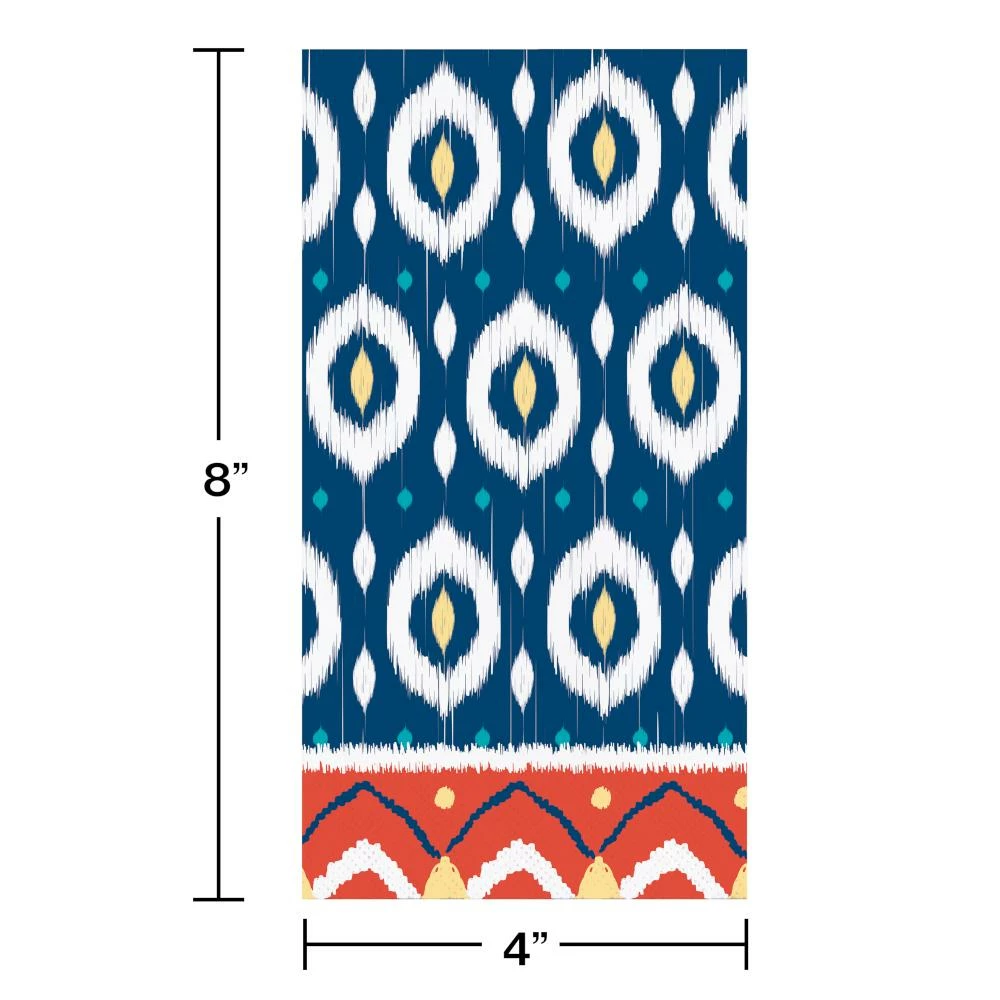 Creative Converting Global Boho Guest Towel, 3 Ply (16/Pkg) Themed Tableware