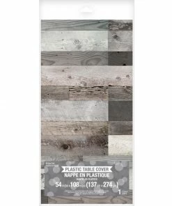 Creative Converting Mixed Woods Plastic Tablecover 54" X 108", All Over Print