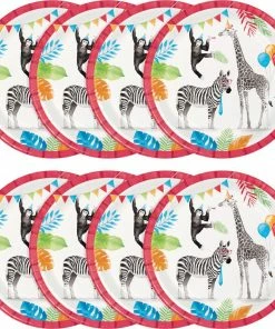 Creative Converting Party Animals Dinner Plate 8ct