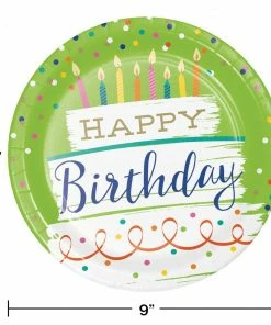 Creative Converting Festive Cake Dinner Plate 8ct