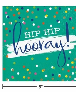 Creative Converting Festive Cake Beverage Napkin 16ct