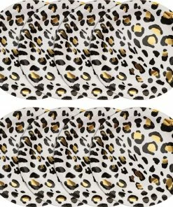Creative Converting Leopard Dinner Plate, Foil 8ct