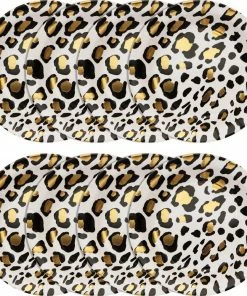 Creative Converting Themed Tableware Leopard Dessert Plate, Foil 8ct
