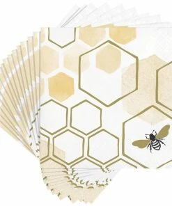 Creative Converting Honeycomb Beverage Napkin 16ct Themed Tableware
