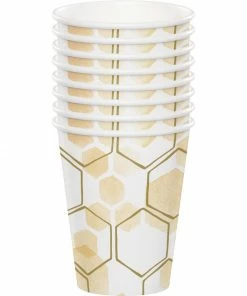 Creative Converting Honeycomb Hot/Cold Cup 9oz. 8ct Themed Tableware