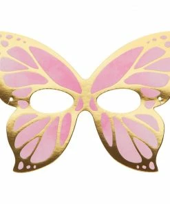 Creative Converting Kids Birthday Party Themes Butterfly Shimmer Paper Masks, Foil 8ct