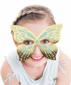 Creative Converting Kids Birthday Party Themes Butterfly Shimmer Paper Masks, Foil 8ct