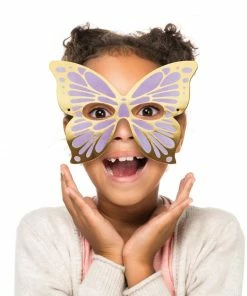 Creative Converting Kids Birthday Party Themes Butterfly Shimmer Paper Masks, Foil 8ct