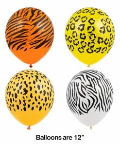 Creative Converting Party Animals Latex Balloons, Animal Prints 15ct Kids Birthday Party Themes