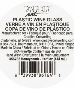 Creative Converting Honeycomb 14oz Stemless Wine Glass, Foil 1ct