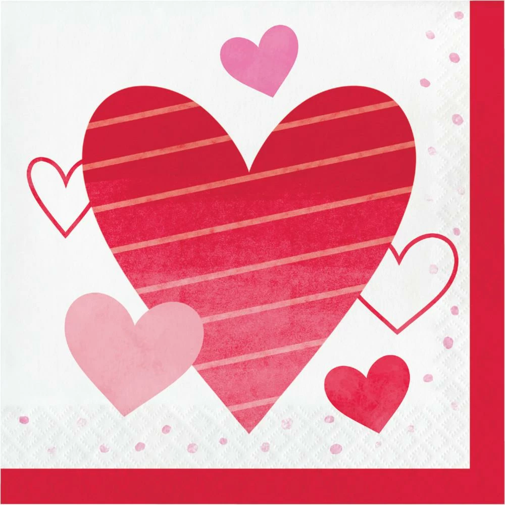 Creative Converting Valentine's Day Luncheon Napkin 16ct Valentine's Day Party Decorations