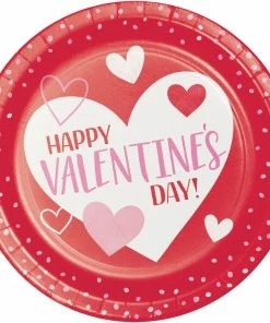 Creative Converting Valentine's Day Party Decorations Valentine's Day Dessert Plate 8ct