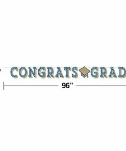 Creative Converting Graduation Party Supplies Glittering Grad Shaped Banner With Twine 1ct