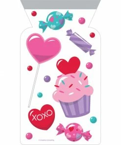 Creative Converting Valentine's Day Party Decorations Valentines Cello Bag, Zipper, Valentine Treats 12ct