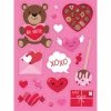 Creative Converting Valentines Stickers, Valentine Fun 4ct Valentine's Day Party Decorations