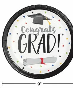 Creative Converting Graduation Fun Dinner Plate 8ct