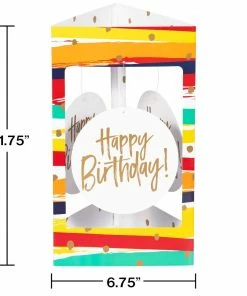 Creative Converting Adult Birthday Party Themes Birthday Stripes 3D Centerpiece With Danglers 2ct