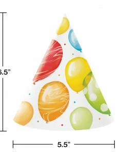 Creative Converting Balloon Bash Hat Adult 8ct Adult Birthday Party Themes