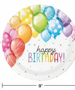 Creative Converting Balloon Bash Dinner Plate 8ct