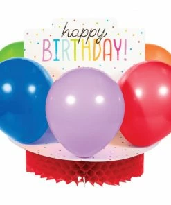 Creative Converting Adult Birthday Party Themes Balloon Bash Centerpiece HC W/ Latex Balloons 1ct