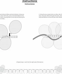 Creative Converting Adult Birthday Party Themes Balloon Bash Ribbon Banner W/ Latex Balloons 1ct