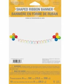 Creative Converting Adult Birthday Party Themes Balloon Bash Ribbon Banner W/ Latex Balloons 1ct