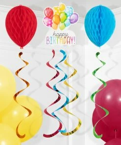 Creative Converting Adult Birthday Party Themes Balloon Bash Hanging Décor W/ HC And Danglers 3ct