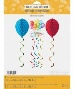 Creative Converting Adult Birthday Party Themes Balloon Bash Hanging Décor W/ HC And Danglers 3ct