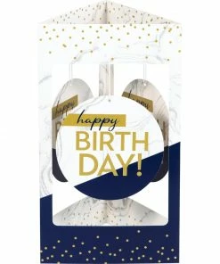 Creative Converting Navy & Gold Milestone Centerpiece Stands 3ct