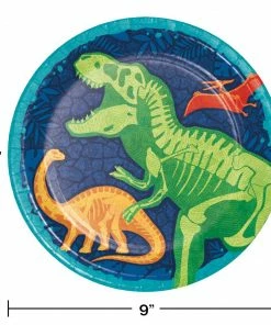 Creative Converting Dino Dig Dinner Plate 8ct Kids Birthday Party Themes