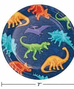 Creative Converting Kids Birthday Party Themes Dino Dig Dessert Plate 8ct