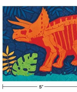 Creative Converting Kids Birthday Party Themes Dino Dig Beverage Napkin 16ct