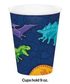 Creative Converting Dino Dig Hot/Cold Cup 8oz. 8ct Kids Birthday Party Themes