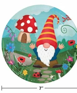 Creative Converting Party Gnomes Dessert Plate 8ct