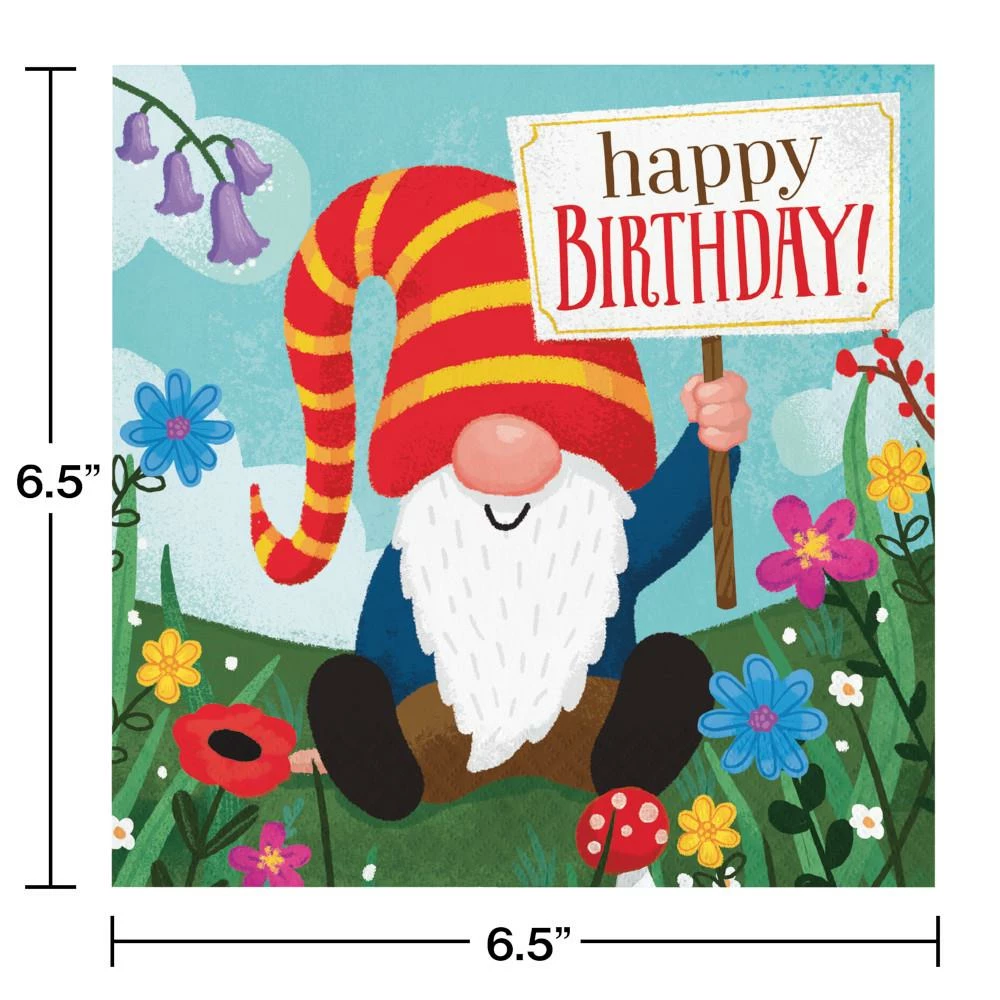 Creative Converting Party Gnomes Luncheon Napkin 16ct Kids Birthday Party Themes