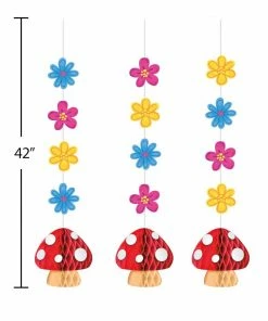 Creative Converting Party Gnomes Hanging Cutouts W/ Honeycomb 3ct