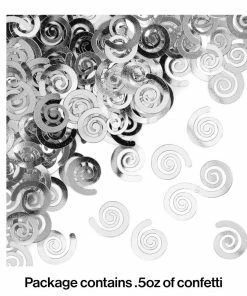 Creative Converting General Decorations Confetti Silver Swirls 1ct
