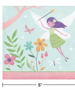 Creative Converting Kids Birthday Party Themes Fairy Forest Beverage Napkin 16ct