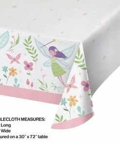 Creative Converting Fairy Forest Tablecover, Paper 54"x102" 1ct Kids Birthday Party Themes