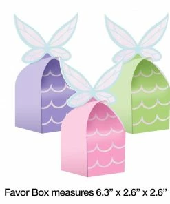 Creative Converting Kids Birthday Party Themes Fairy Forest Treat Box, Iridescent 8ct