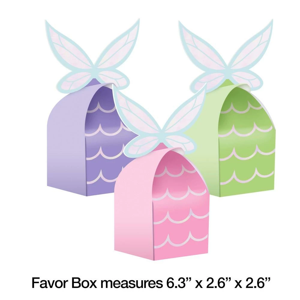 Creative Converting Kids Birthday Party Themes Fairy Forest Treat Box, Iridescent 8ct