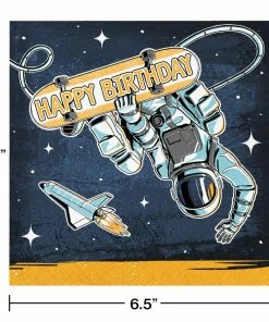 Creative Converting Kids Birthday Party Themes Space Skater Luncheon Napkin 16ct