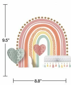 Creative Converting 1st Birthday Party Themes Boho Rainbow Honeycomb Centerpiece 1ct