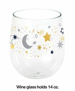 Creative Converting Starry Night 14oz Stemless Wineglass 1ct