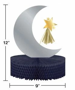 Creative Converting Themed Tableware Starry Night Honeycomb Centerpiece, Foil 1ct