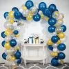 Creative Converting Navy Gold And Silver Six Foot Balloon Arch Kit General Decorations
