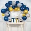 Creative Converting Navy Gold And Silver Six Foot Balloon Arch Kit