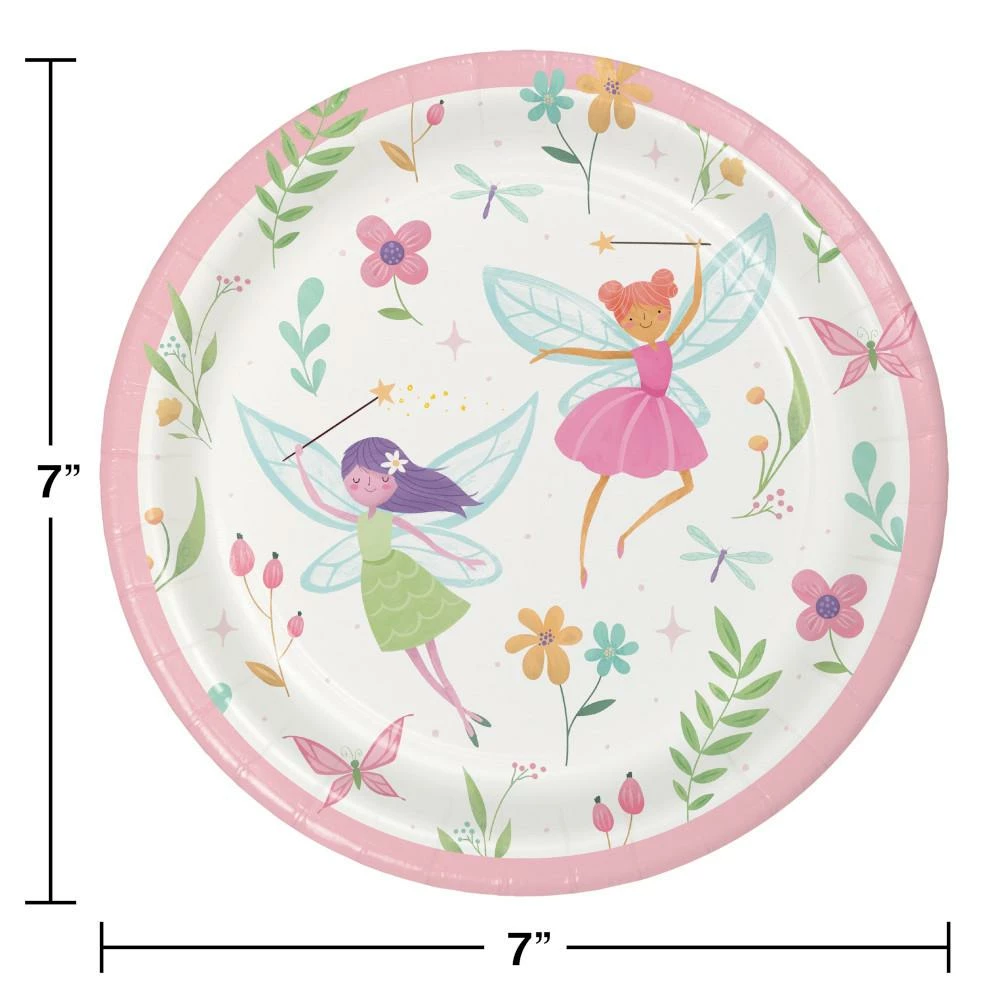 Creative Converting Fairy Forest Dessert Plate 8ct Kids Birthday Party Themes