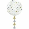 Creative Converting Themed Tableware Starry Night 36" Latex Balloon W/ Confetti & Tassels 1ct